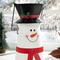 Glitzhome® 19.5" Metal Snowman Decorative Bucket